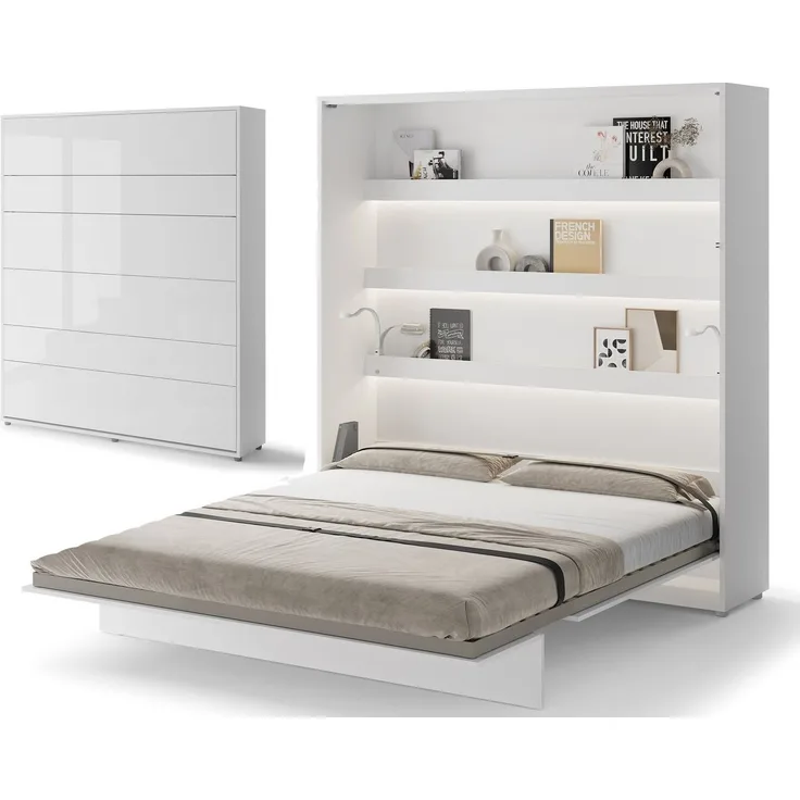 Compleo Schrankbett Vertical Wandklappbett Lenart Bed Concept, Ideal für kleine Räume
