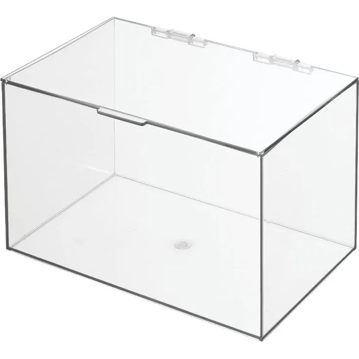 mDesign Kosmetikbox Aufbewahrung Organizer Klappdeckel Kunststoff Transparent