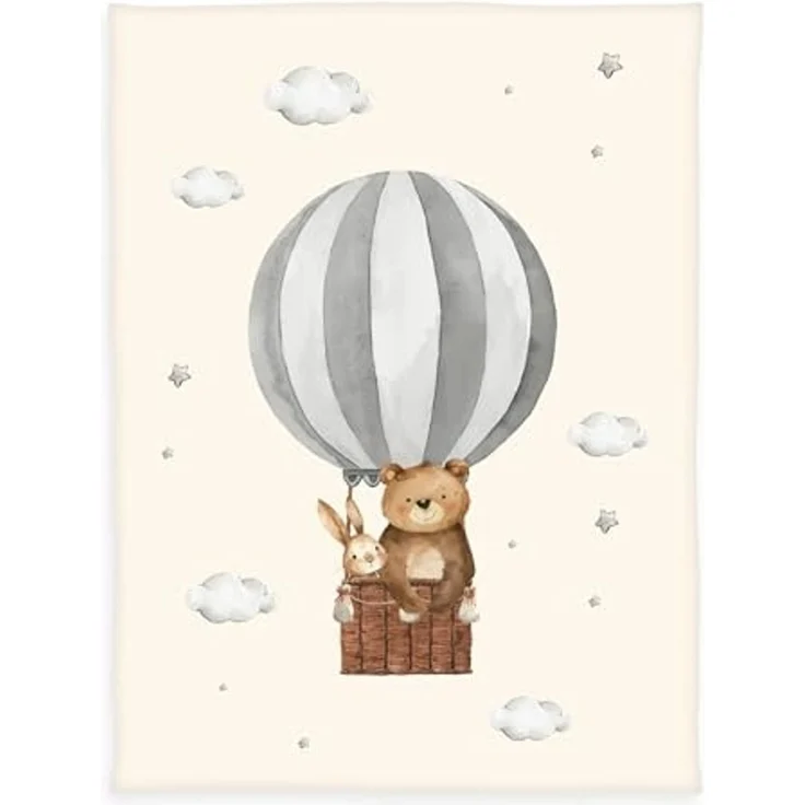 Babydecke babybest Ballonfahrt, Baby Best, niedliches Motiv – Bild 1