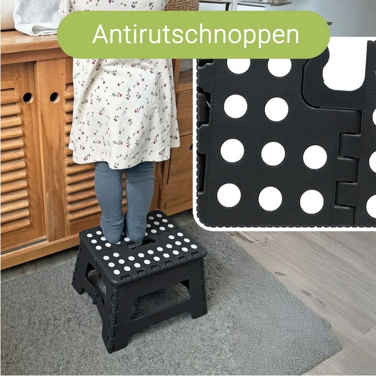 ZOLLNER Tritthocker, 100% Kunststoff, bis ca. 120 kg belastbar, Antirutschnoppen – Bild 4