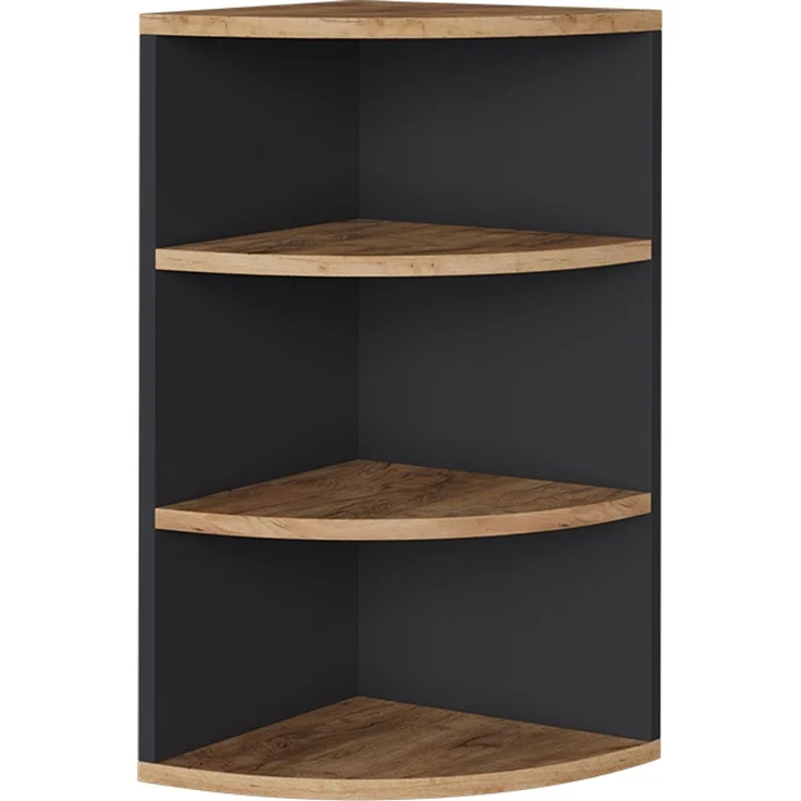 Eckregal Ecki Anthrazit/Goldkraft Eiche 30 x 60 cm Vicco – Bild 1