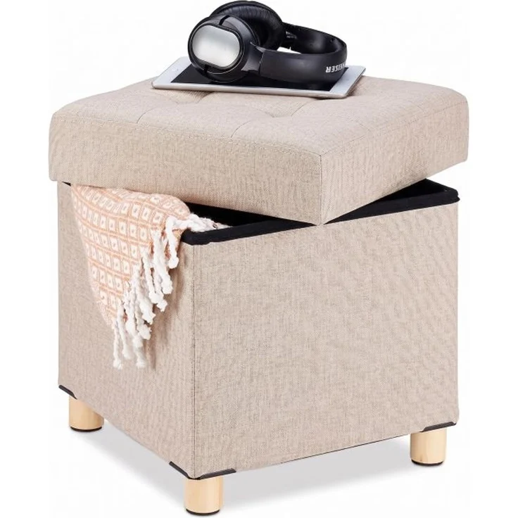 Relaxdays Sitzhocker mit Stauraum – Bild 1
