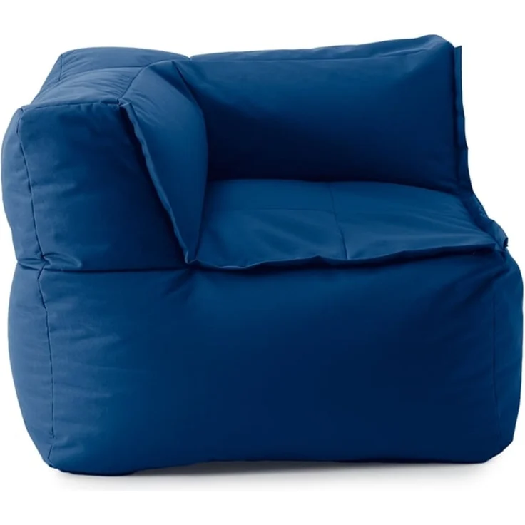 Lumaland Sitzsack-Sofa, Polyester, Eckteil, Dunkelblau, 70 x 81 x 81 cm – Bild 1