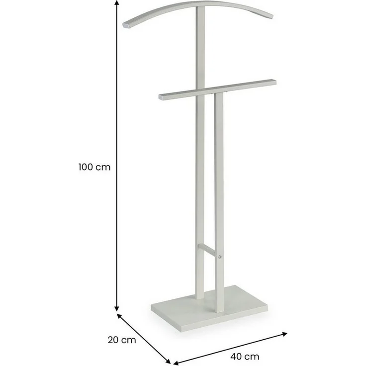 IDIMEX Herrendiener SCOTT, Stummer Diener mit Hosenbühel, Metall Damendiener Kleiderbügel beige – Bild 2