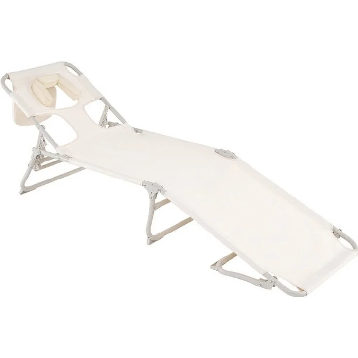 COSTWAY Gartenliege, Sonnenliege klappbar & verstellbar mit Öffnungen – Bild 4