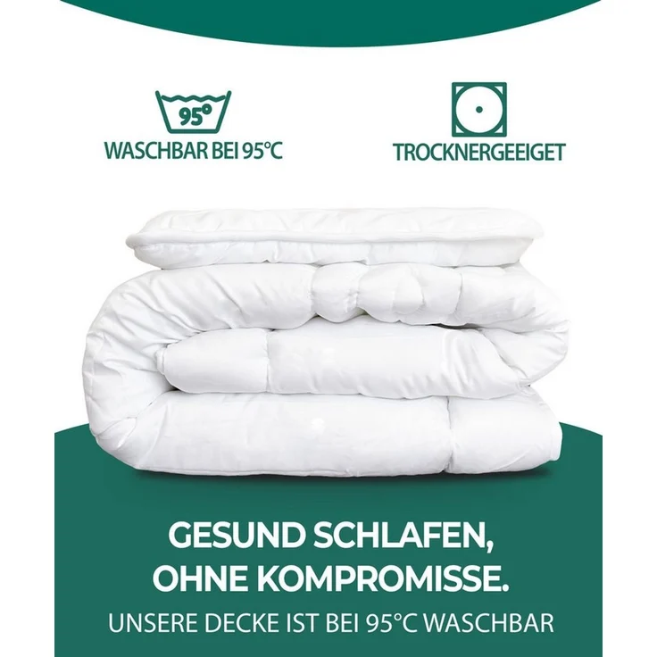 KNERST Kinderbettdecke + Microfaserkissen Kinder Bettdecken für kuschelig, weiche Träume, Füllung: 100% Polyester, Hautfreundlich, für Allergiker geeignet, waschbar bis 60 grad – Bild 2