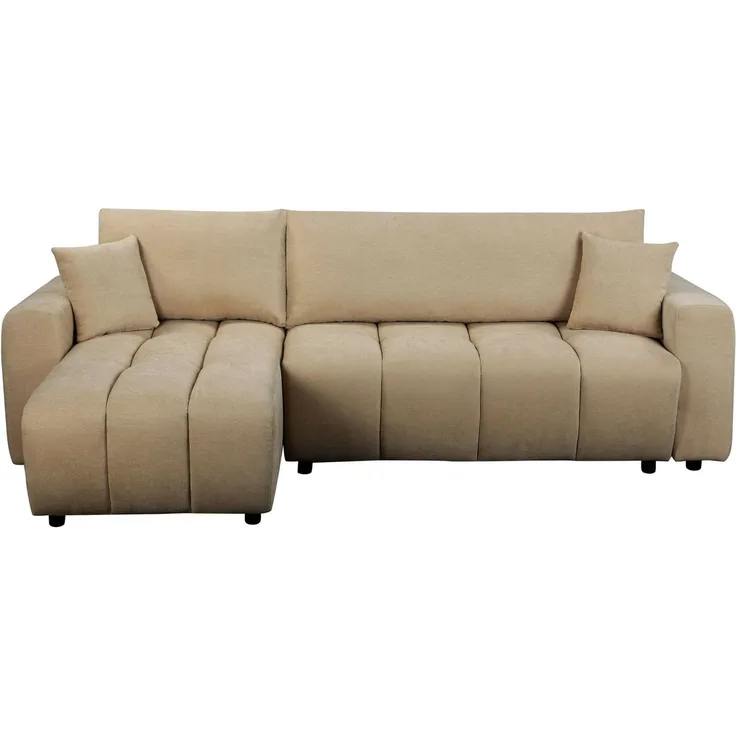 OTTO home Ecksofa YLVAA L-Form, 241 cm - OTTO. Verlässliche Qualität, Schlaffunktion (132/200), Bettkasten, Feinstruktur-Bezug