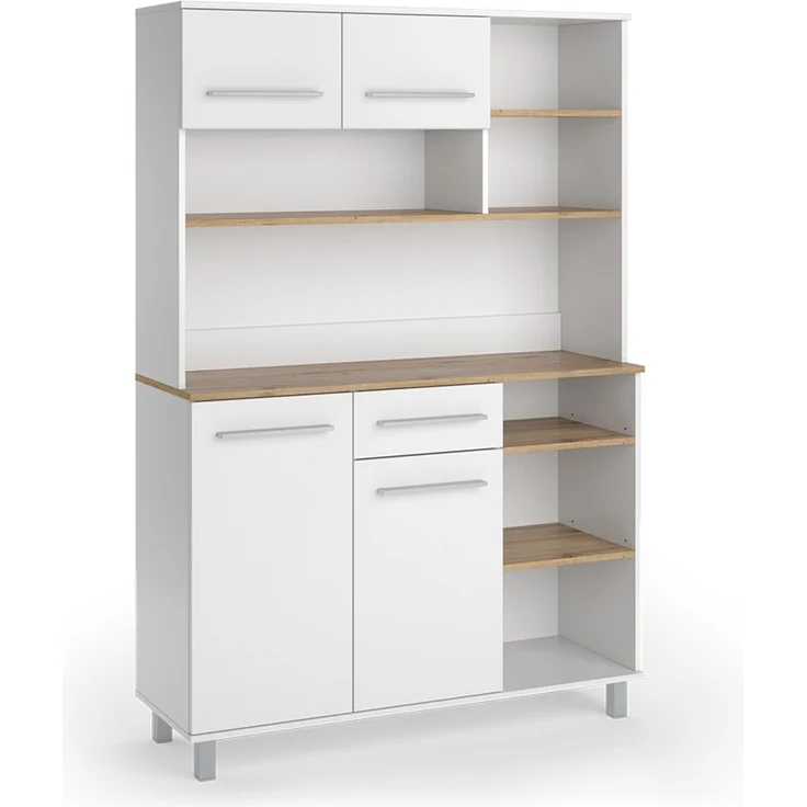 Küchenbuffet Pure Weiß/Artisan-Eiche 120.2 x 177 cm Vicco – Bild 1