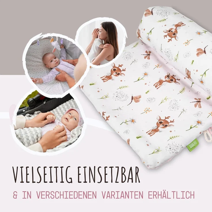 LULANDO Babydecke Kuscheldecke Krabbeldecke aus 100% Baumwolle, antiallergisch, Standard 100 von Oeko-Tex, hergestellt in der EU,(100x75 cm). Kuschelige Lieblingsdecke für Ihr Baby. – Bild 8