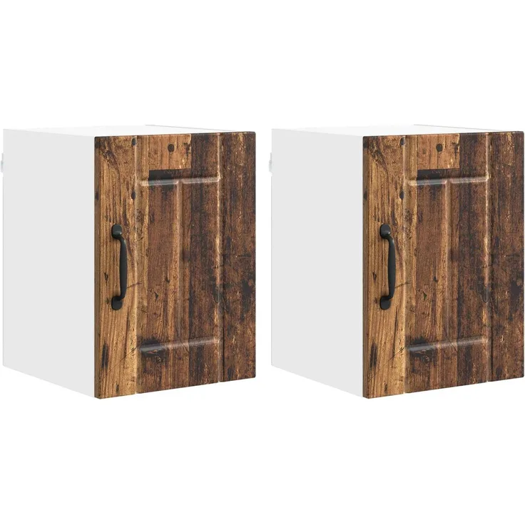 2er-Set Hängeschranke, Küchenschrank Altholz 30 x 31 x 40 cm Holzwerkstoff