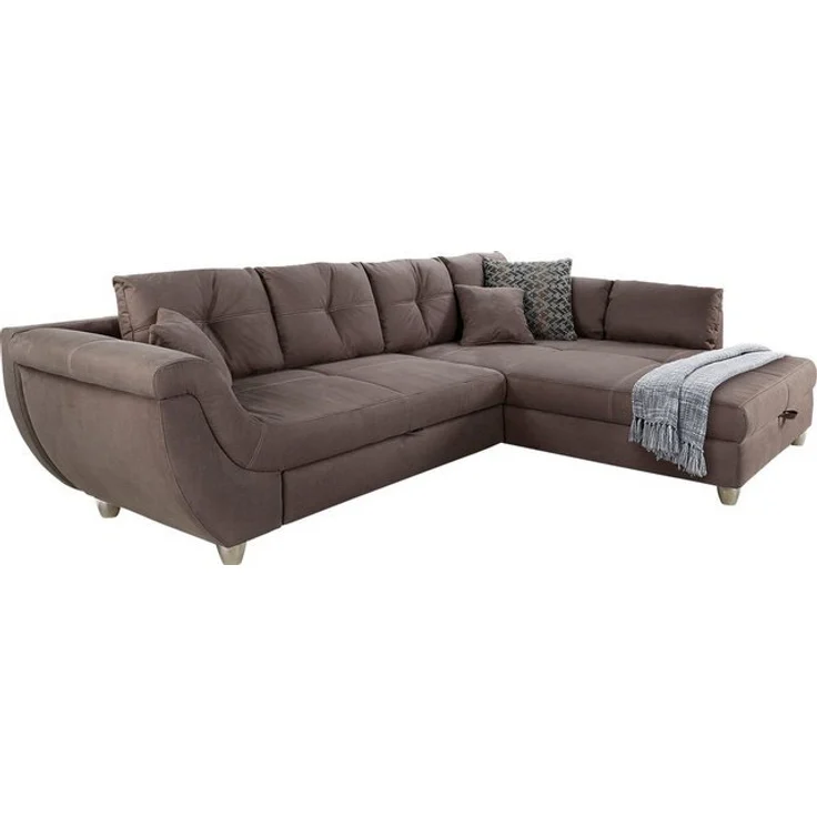 Jockenhöfer Gruppe Ecksofa Maranello L-Form, mit großem Stauraum, Gästebett- und Relaxfunktion, Nosagfederung – Bild 4