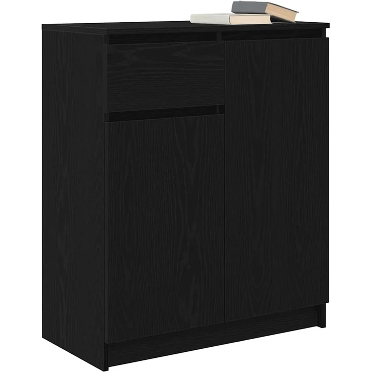 Sideboard, Kommode mit Schublade Schwarz Eichen-Optik 71x35x84 cm – Bild 4