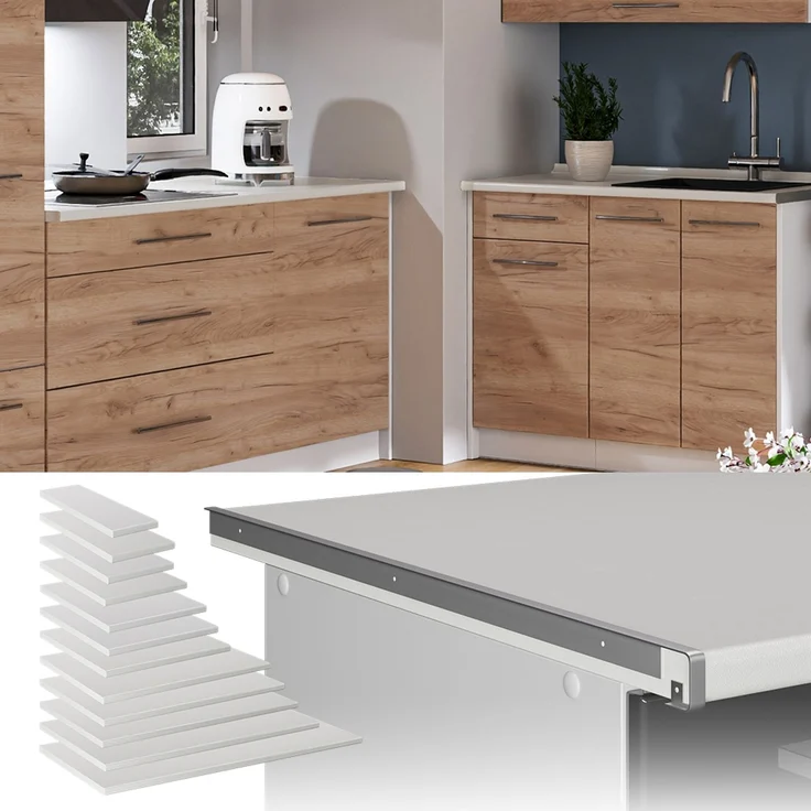 Küchenarbeitsplatte R-Line Weiß 97 cm Vicco – Bild 4