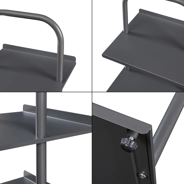 Schuhregal Poytya Stahl 96x34x32 cm Anthrazit [en. casa] – Bild 6