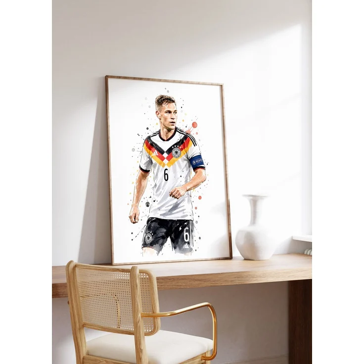 Deutschland Fussball Poster · Geschenkidee · Aquarell Sport Wandbild · Deko Print ohne Rahmen - 50x70cm – Bild 3