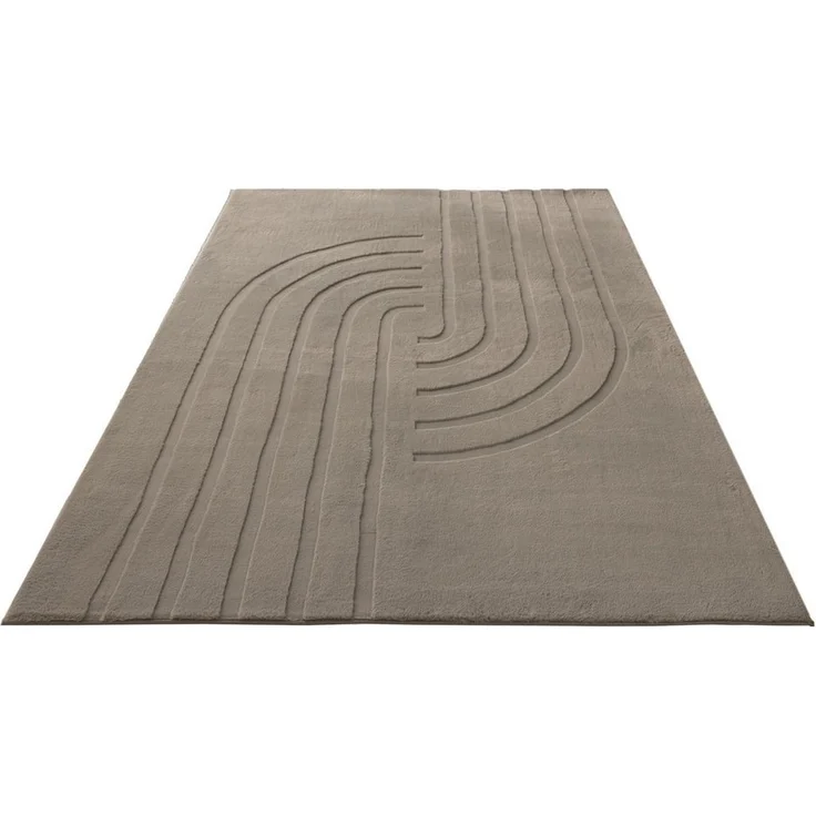 Obsession Teppich Zen Deluxe 700, rechteckig, Höhe: 22 mm, Uni Farben, modernes Design, Hoch-Tief Effekt, Wohnzimmer – Bild 2
