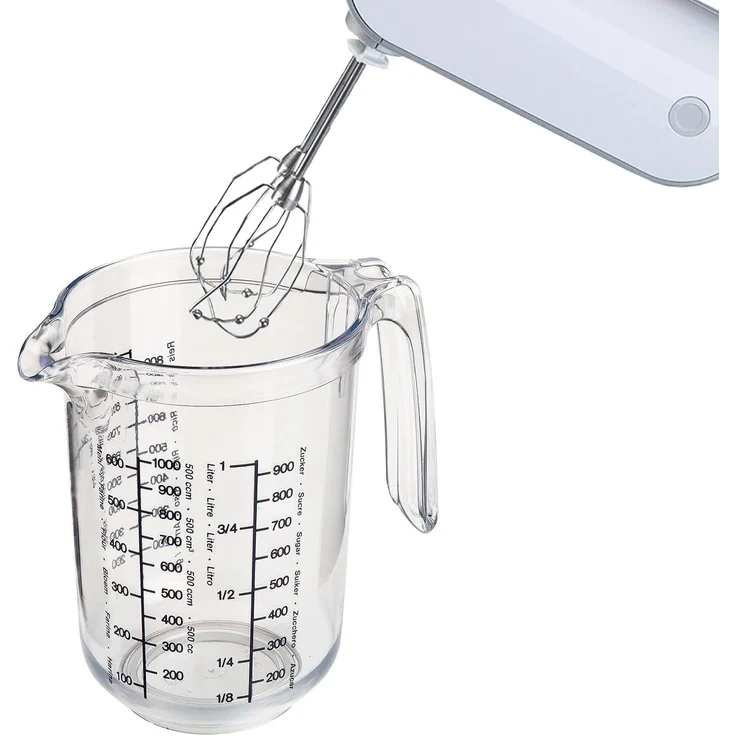 WESTMARK Messbecher Set 2tlg, Messkannen 0,5 l und 1 l, mehrsprachige Messskalen, Gerda, SAN – Bild 5