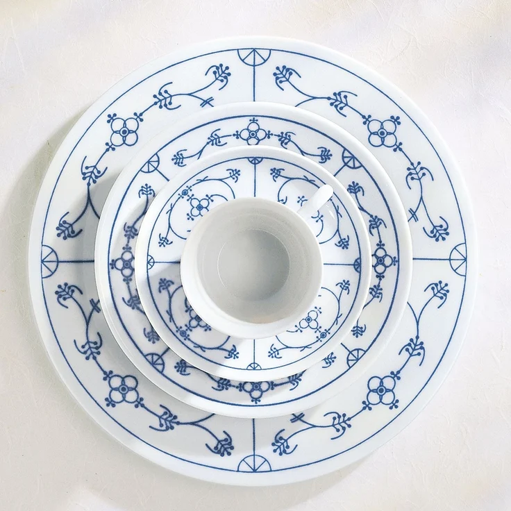 KAHLA Tasse Blau Saks 0,18 l, Porzellan, von Hand dekoriert – Bild 2