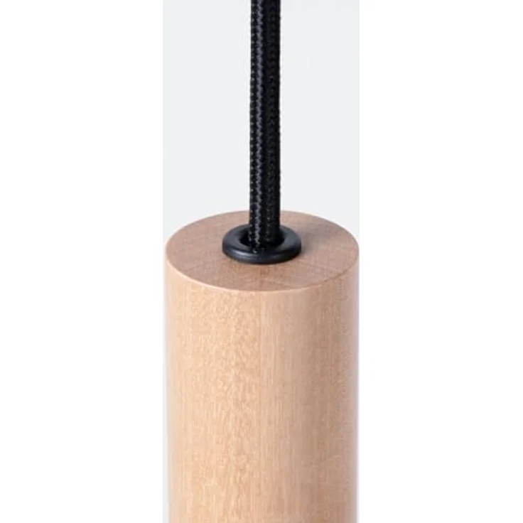 Sollux Pendelleuchte Pastelo 3L, moderne Holzleuchte mit 3 Lichtquellen, schlankem Rohrdesign, schwarz kabel – Bild 4