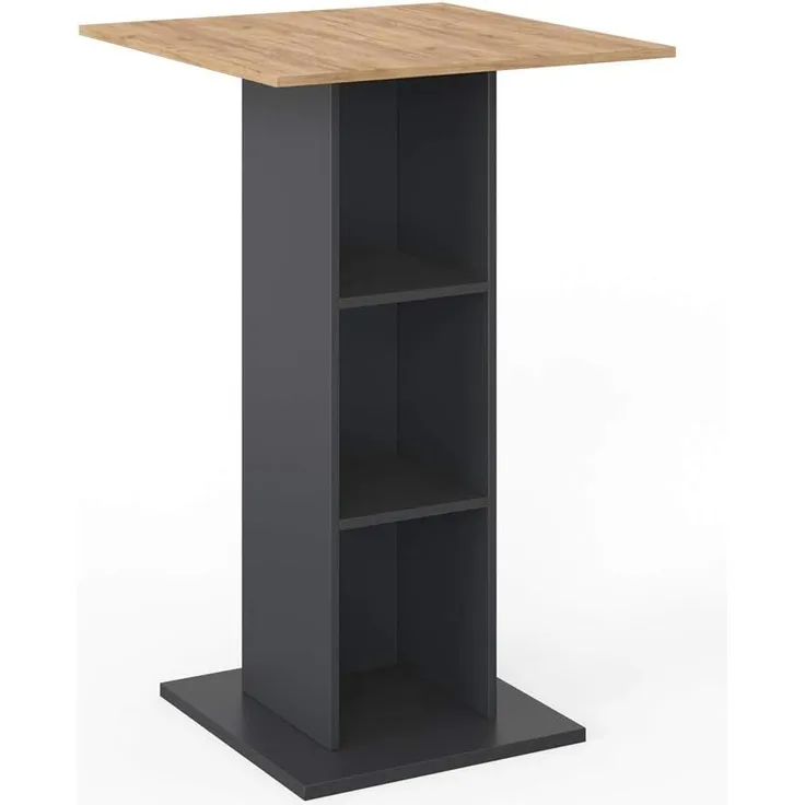 Bartisch Rodeo Anthrazit 70 x 70 cm Vicco