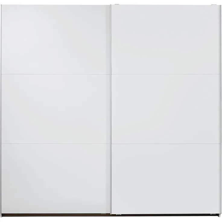 Rauch Möbel Santiago Schrank Schwebetürenschrank Weiß 2-türig inkl. Zubehörpaket Basic 2 Einlegeböden, 2 Kleiderstangen, BxHxT 218 x 210 x 59 cm