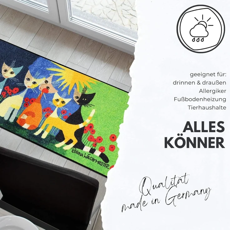 Salonloewe Fußmatte SIAMO IN SEI 50x75cm, In- und Outdoor, waschbar bei 40° Grad und trocknergeeignet – Bild 8