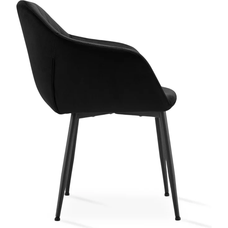 GOEURVANT 711 Esszimmerstühle 6er-Set mit Armlehnen, Samt - Schwarz – Bild 6