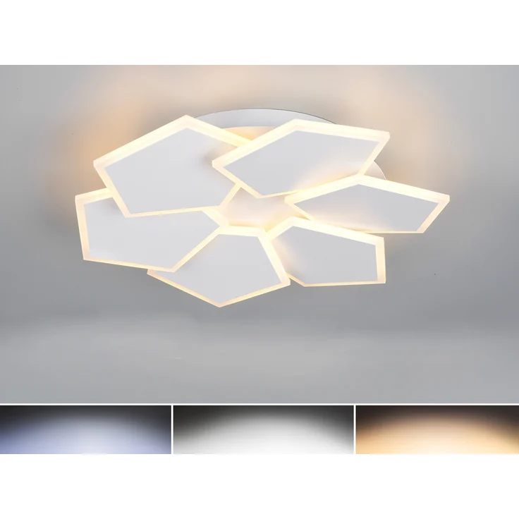LED Deckenleuchte ZAYA mit Fernbedienung & 3 Lichtfarben, Weiß Ø 50,5cm – Bild 3