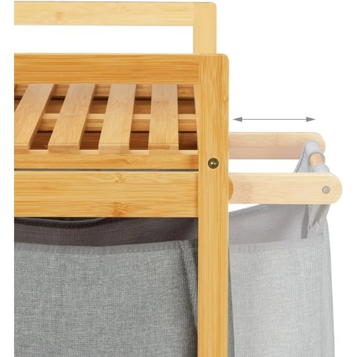 Wäschekorb 2 Fächer mit Ablage – Bild 7