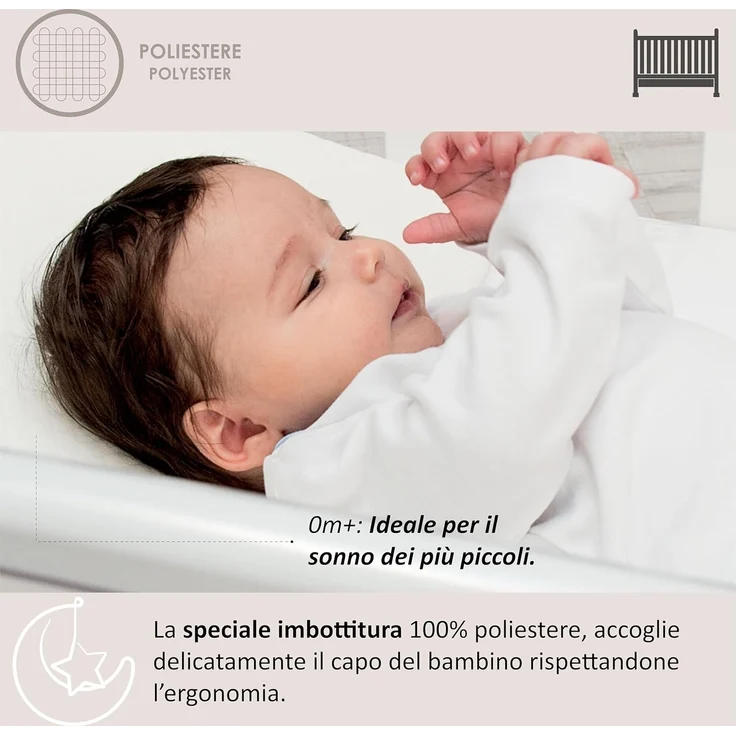 ITALBABY doppelte Polsterung Sano ripos Kissen für Babybett – Bild 5