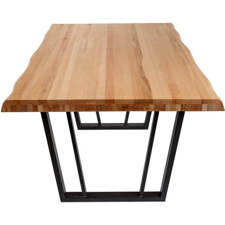 Krok Wood Esstisch Krok Wood Esstisch Lisbon aus Massivholz mit Metallbeine – Bild 3