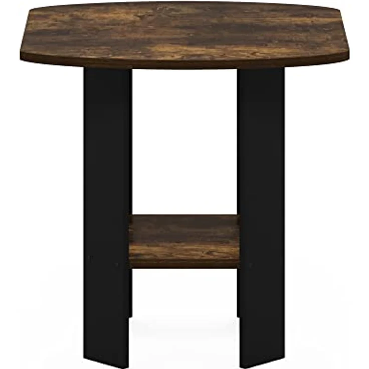 Furinno Simple Design End-/Beistelltisch, Bernsteinkiefer/Schwarz – Bild 7