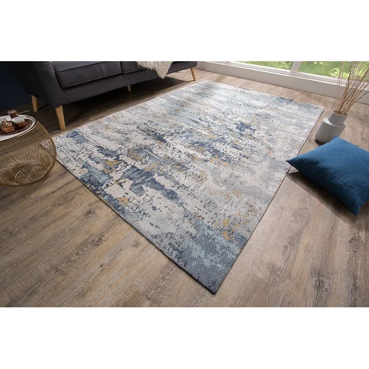riess-ambiente Teppich ABSTRAKT 240x160cm blau, rechteckig, Höhe: 10 mm, Maritim · abstraktes Muster · Wohnzimmer