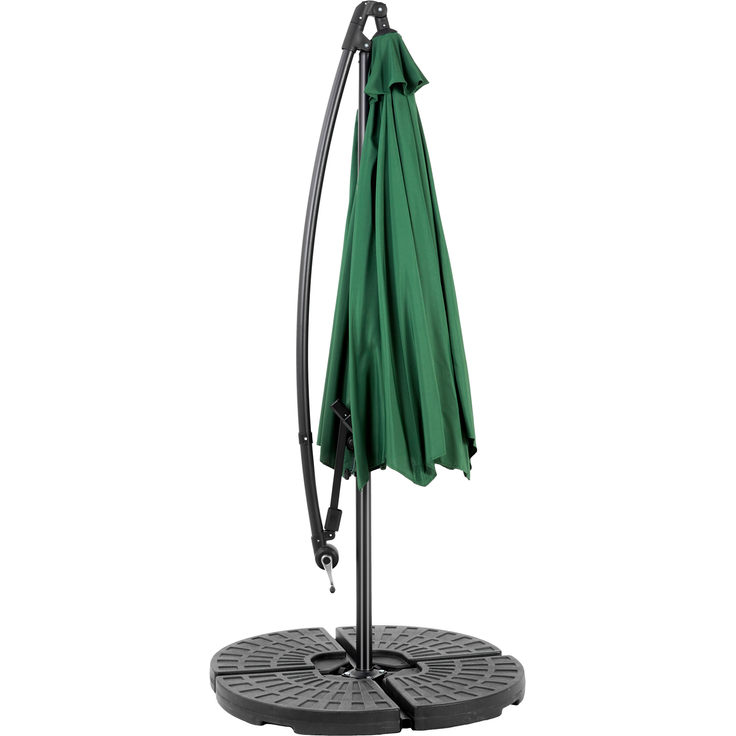 LVHOM Sonnenschirm Ø 300 cm, Großer Marktschirm mit Kurbel und Neigefunktion, UV-Schutz 50+, wasserdichter Gartenschirm für Terrasse & Pool, Dunkelgrün (ohne Ständer) – Bild 6
