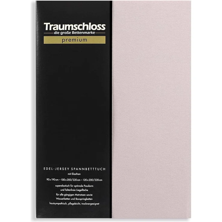 Traumschloss Premium Edel-Jersey Spannbettlaken silber (hell) 140-160x200-220 – Bild 1