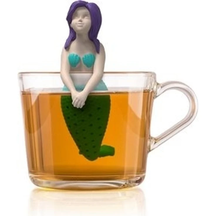 WestCraft Teesieb Cute Animal Tee-Sieb, Tee Ei, Tea Infuser, Teekugel Silikon Mermaid, Silikon, (1-St), Lustige Tee-Ei-Tier-Figuren, Zur Zubereitung von 1 Tasse losen Tee – Bild 4