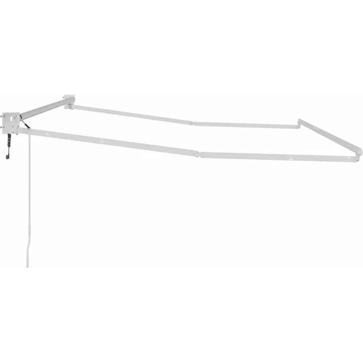 Ausziehbarer Sonnenschirmrahmen, Markise Weiß 350x250 cm Aluminium – Bild 5