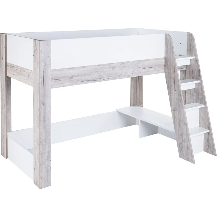 OTTO home Jugendzimmer-Set Set »Riekke«, viel Stauraum, (Spar-Set, 4-tlg, Kleiderschrank 3 türig, Hochbett, Standregal, Schreibtisch), Hochbett, Etagenbett, Ablagefach unter dem Bett, Blauer Engel – Bild 4