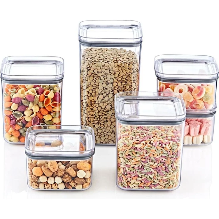 Centi Vorratsdose Vorratsdosen luftdicht stapelbar transparent, Kunststoff, (18er-Set) – Bild 6