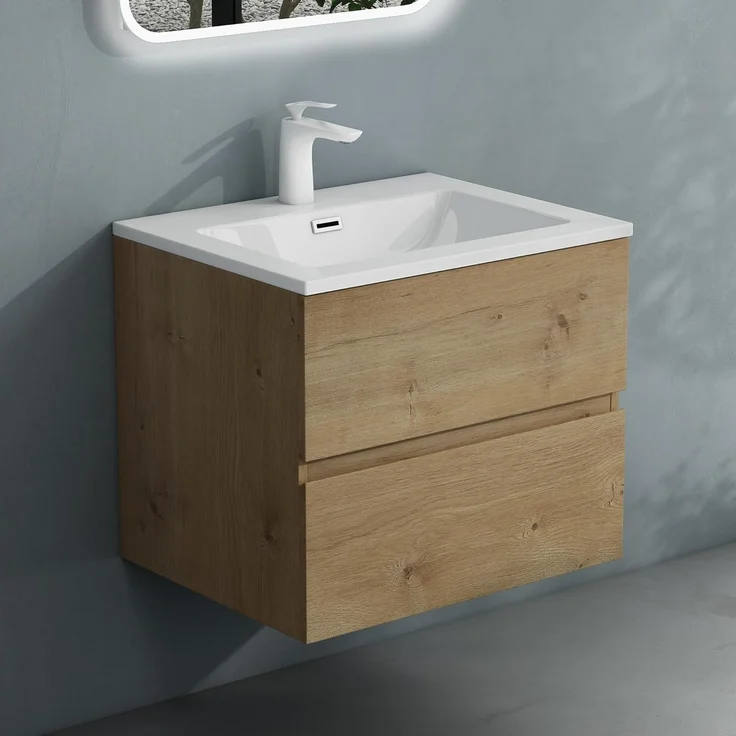 doporro Badmöbel-Set Badezimmermöbel Badezimmer Waschbecken Waschtisch Aqualis – Bild 2