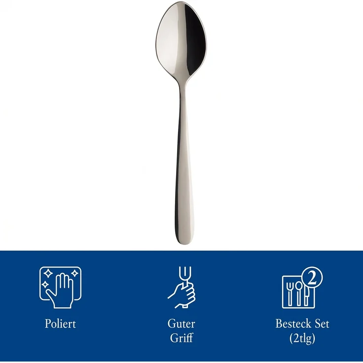Villeroy & Boch Daily Line Kaffeelöffel 14,2 cm 6er Set – Bild 4