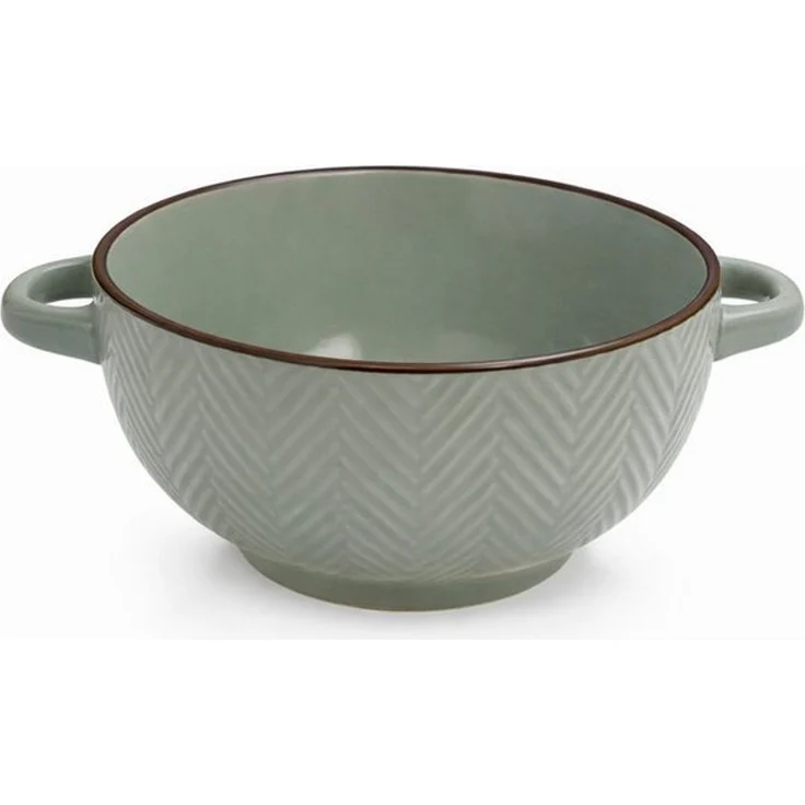 WestCraft Suppenschale Landhaus Suppenschüssel mit Griff Schüssel für heisse Suppen 680 ml, Keramik, (1-tlg), auch für Nudeln, Reis, Desserts, Salate, Suppen, Haferflocken Porridge – Bild 1