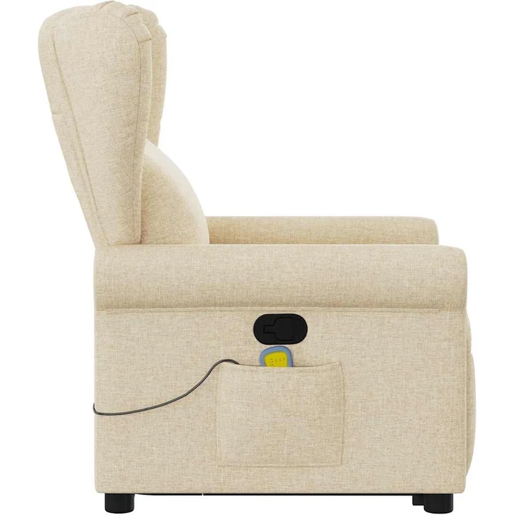 vidaXL Massagesessel mit Aufstehhilfe Creme Stoff 3303392 – Bild 4