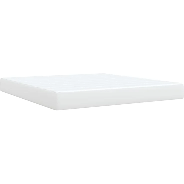 vidaXL Boxspringbett mit Matratze Weiß 180x200 cm Kunstleder 3288433 – Bild 9
