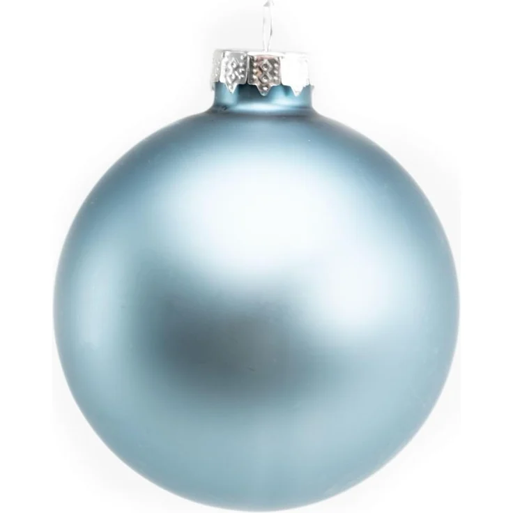 TrendLine Weihnachtskugeln Glas Ø80mm 6Stk dämmerungsblau Christbaumkugeln Xmas – Bild 3