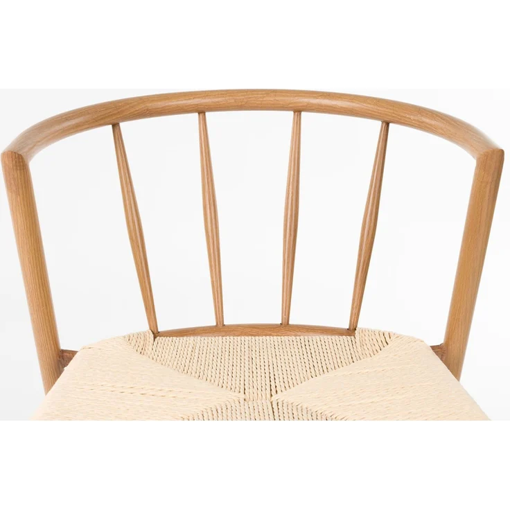 Esszimmerstuhl Che im 2er-Set, Braun mit Seilbezug und Eisengestell 52x46x70 cm – Bild 9