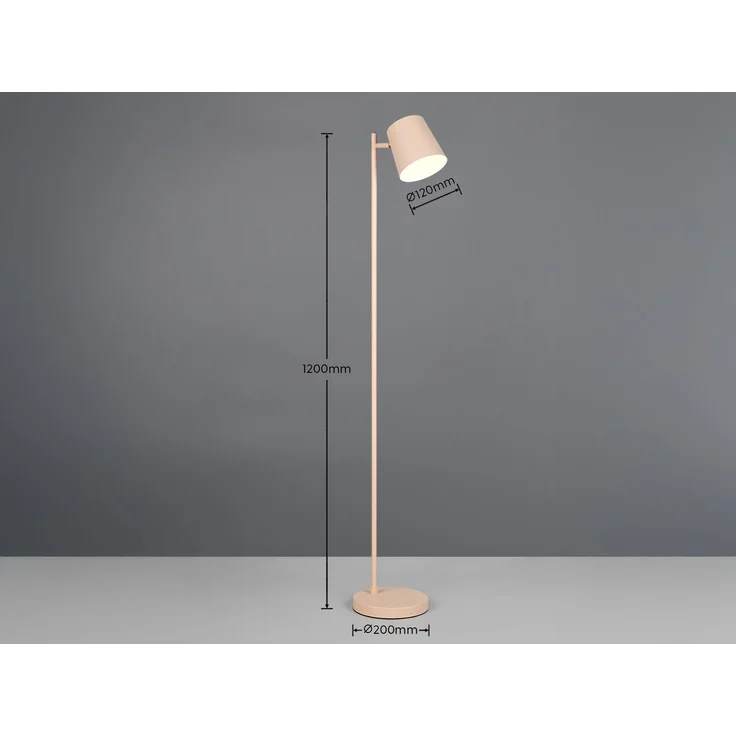 Kleine Akku Stehlampe BLAKE kabellos - dimmbar, Metall Beige, Höhe 125cm – Bild 11