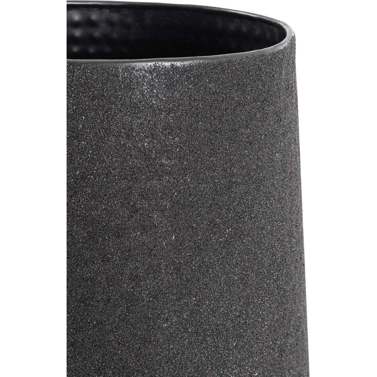 Gartenvase Kenar aus Metall, modern handgefertigt, hoch, schwarz, 2er-Set für Outdoor – Bild 2
