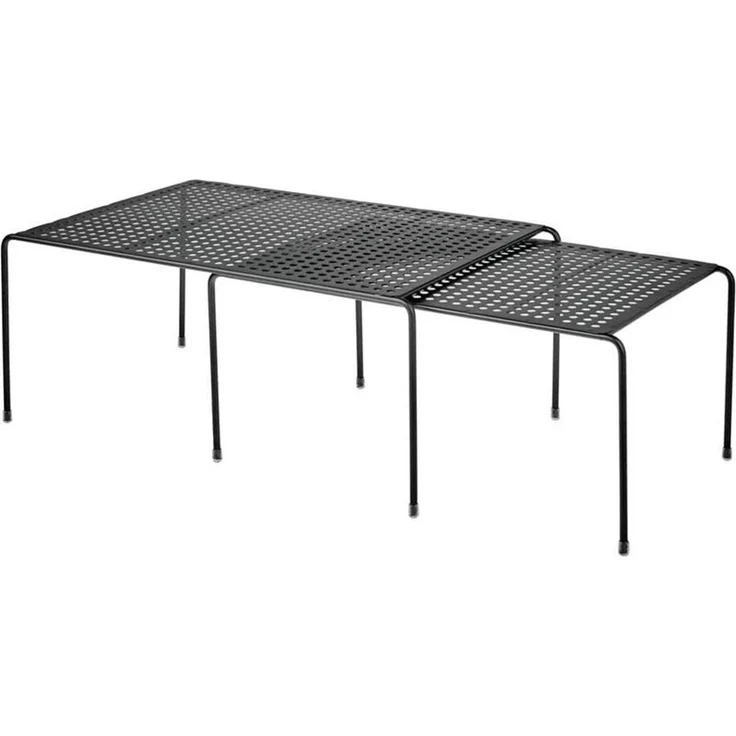 Regaleinsatz Geschirrablage ausziehbar Organizer Küche mDesign Metall schwarz – Bild 9