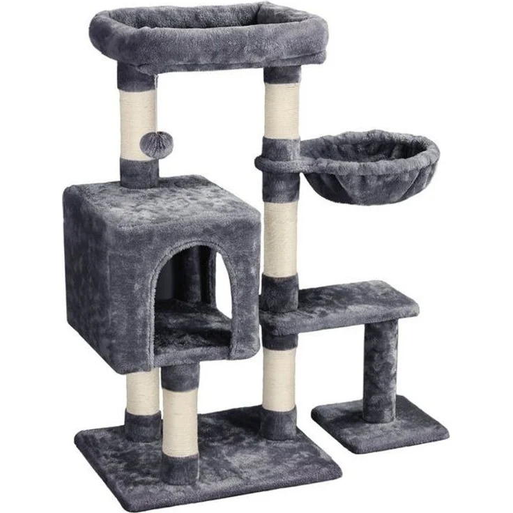 Yaheetech Kratzbaum 96,5 cm (H), Katzenbaum mit Aussichtsplattform & Katzenhöhle & Sisalstämme – Bild 4